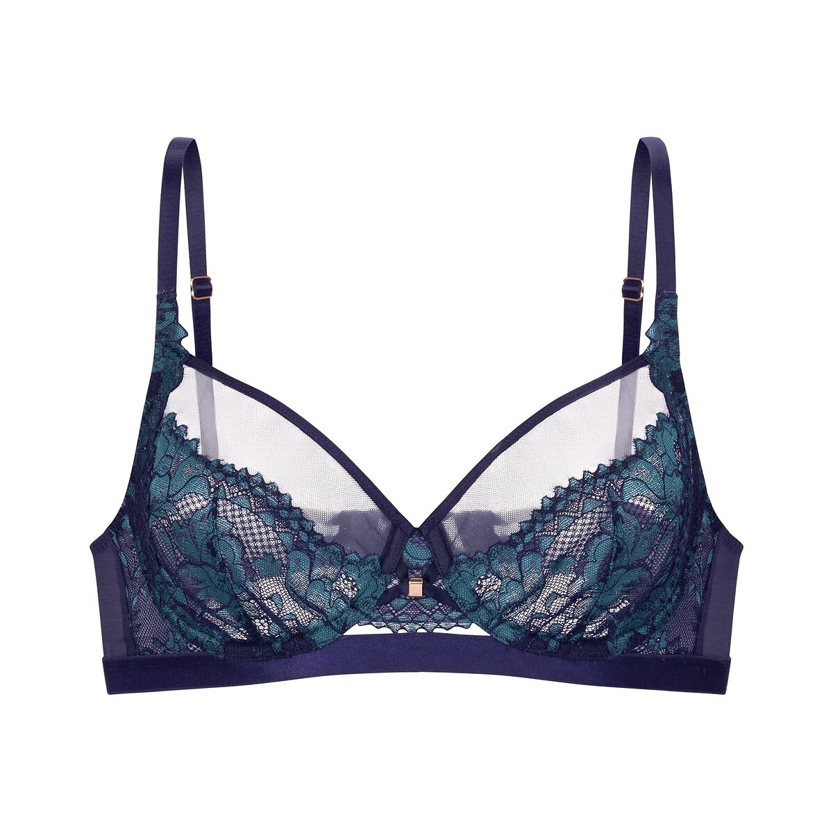 Reggiseno contenitivo JEMMA TWO TONE LACE marine/verde, DORINA