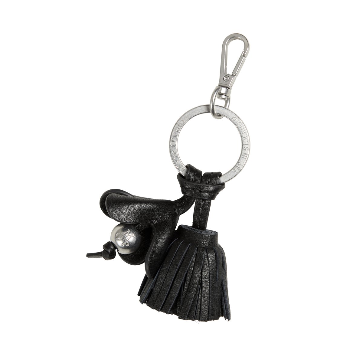 Porte-clés modèle Leila en cuir de vachette de qualité supérieure noir, MARC O'POLO