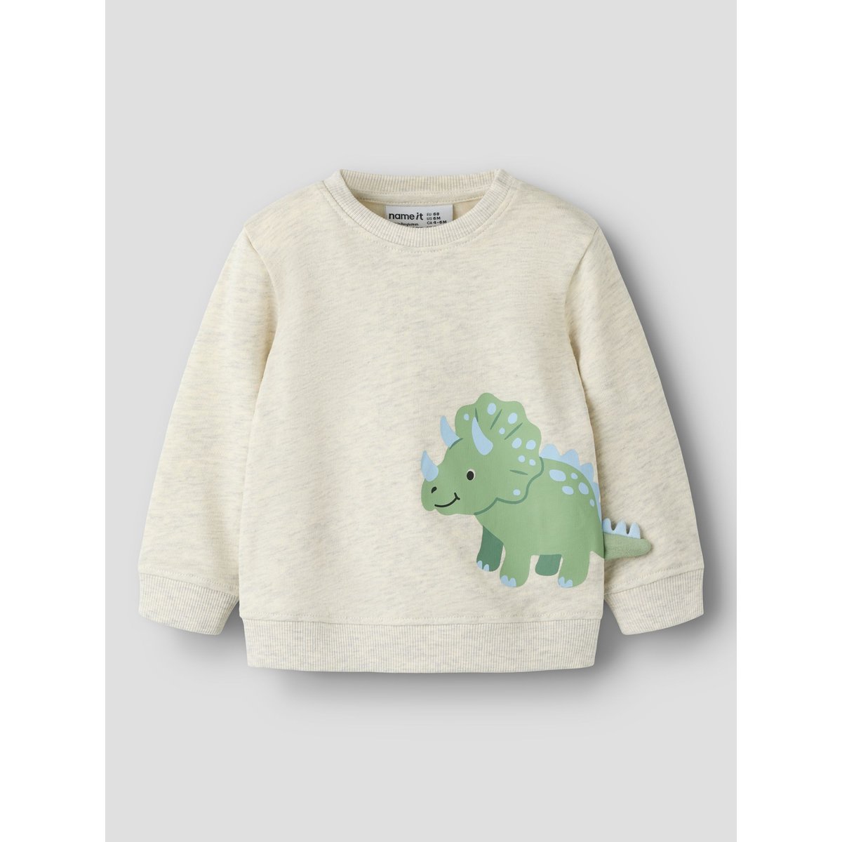 Sweat-Shirt blanc - peyote melange1, NAME IT