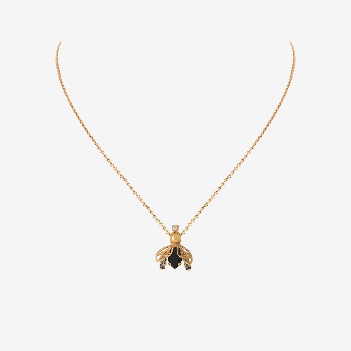 Collier doré royal - imperial cristal noir, CAROLINE NAJMAN