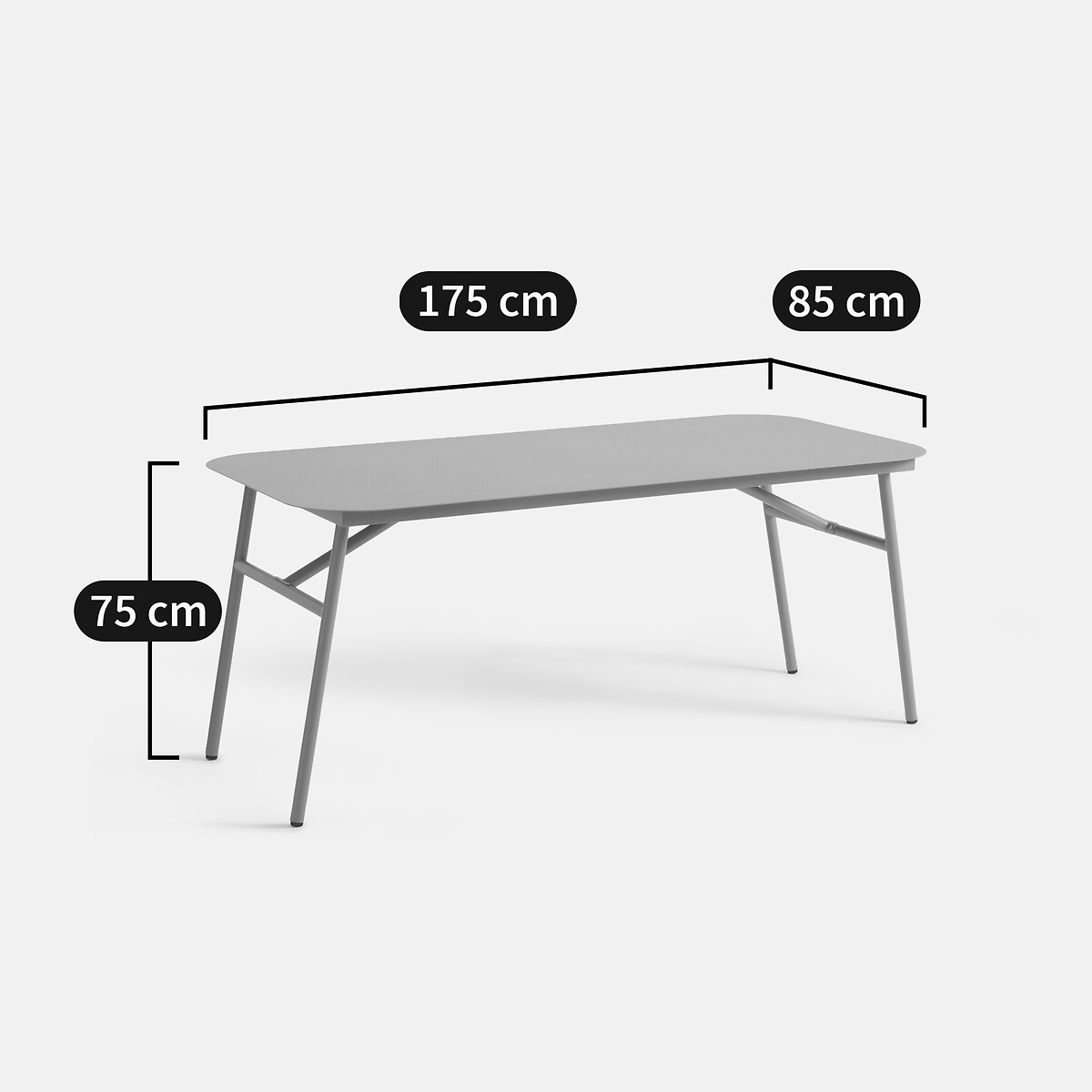 Table de jardin pliable, en acacia, HANSO acacia/vert, LA REDOUTE INTERIEURS