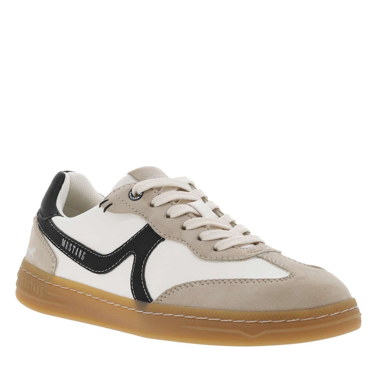 Tennis talon plat blanc, MUSTANG
