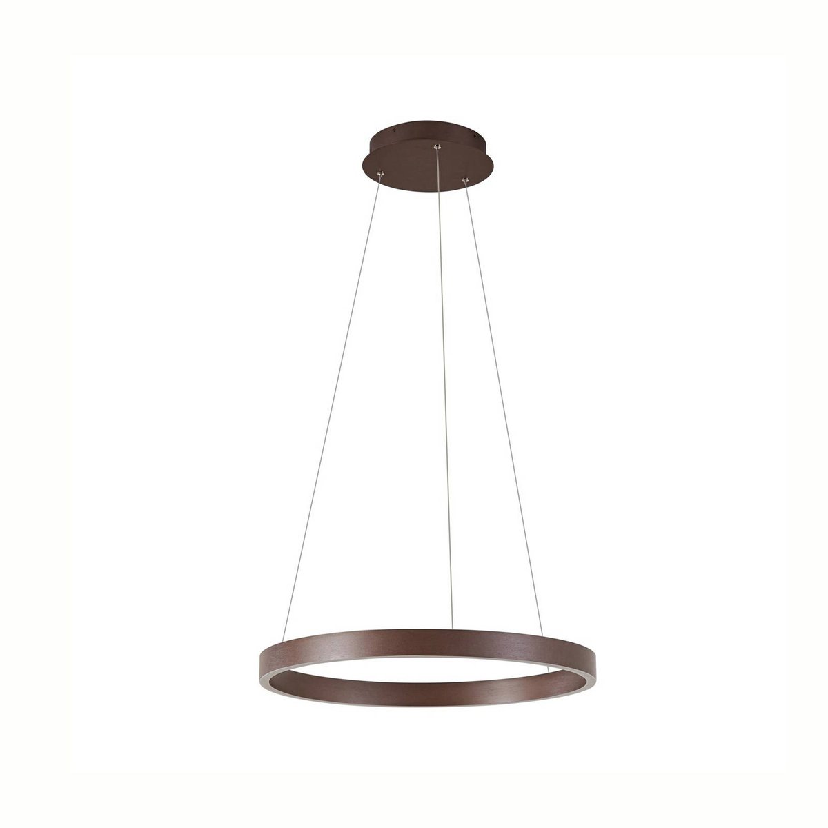 Suspension en métal moderneLED, Yonam marron café, blanc, LUCANDE