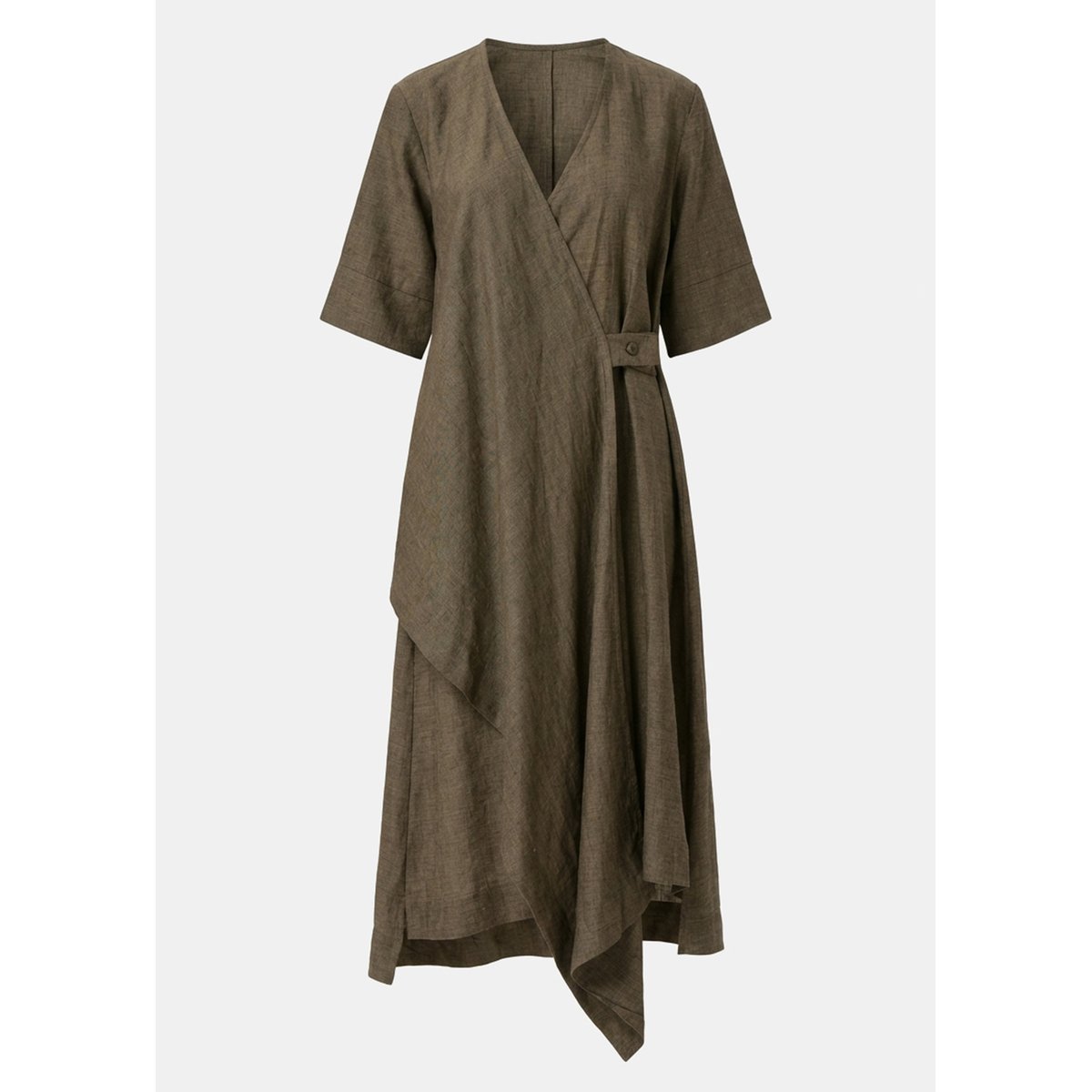Robe portefeuille asymétrique moka, HUMILITY