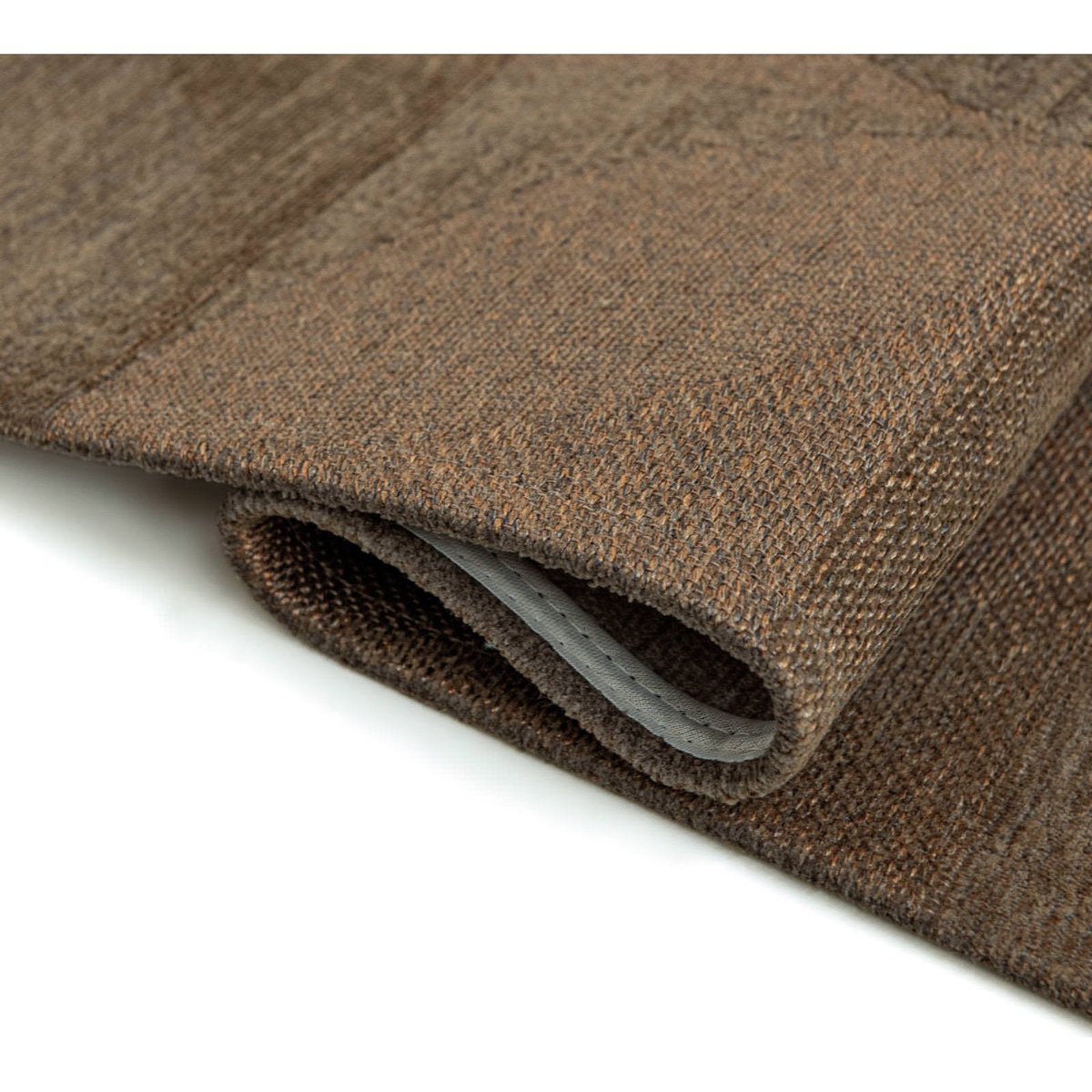 Tapis rectangulaire int. extérieur, RONDO marron ambre aux nuances beige et gris, RECOLLECTION
