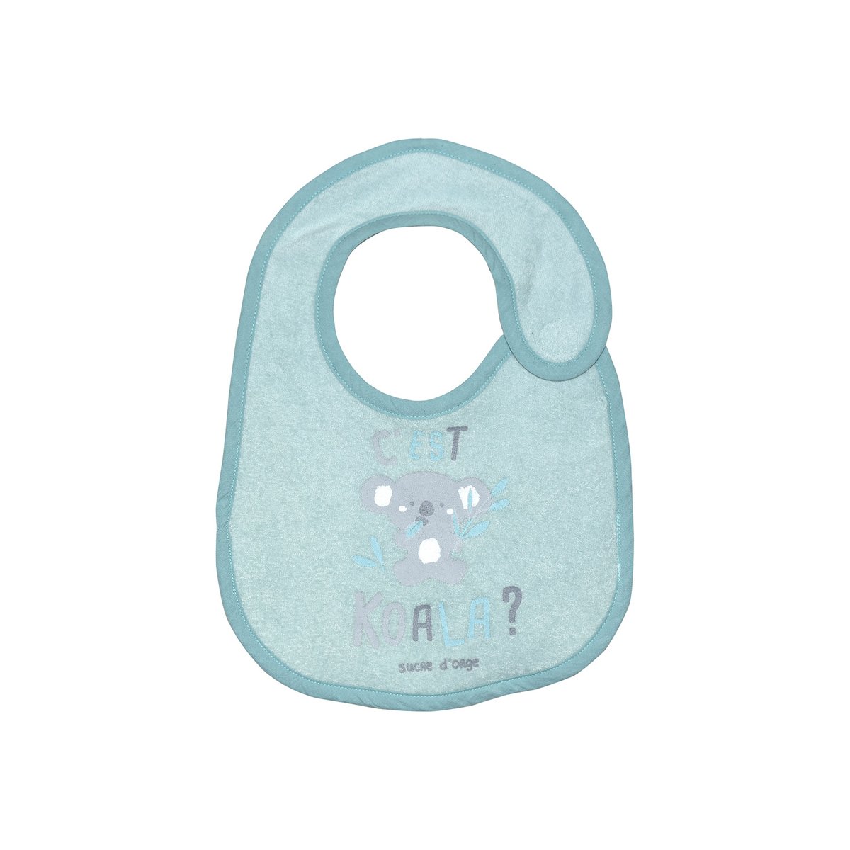 Lot de 2 bavoirs naissance fatou bleu, SUCRE D'ORGE