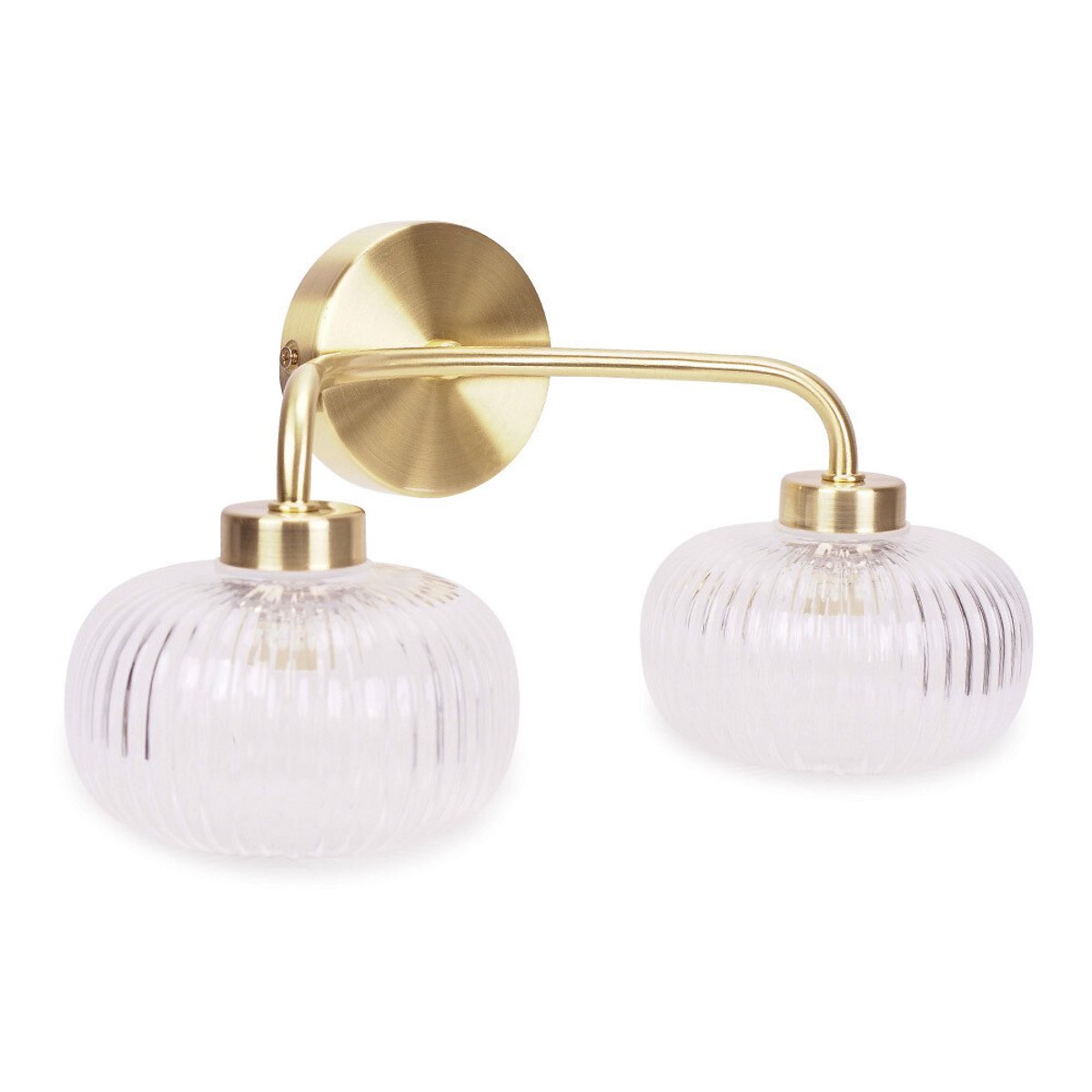 Arran 2-Light Bathroom Wall Light in Brass gold-coloured, SO'HOME