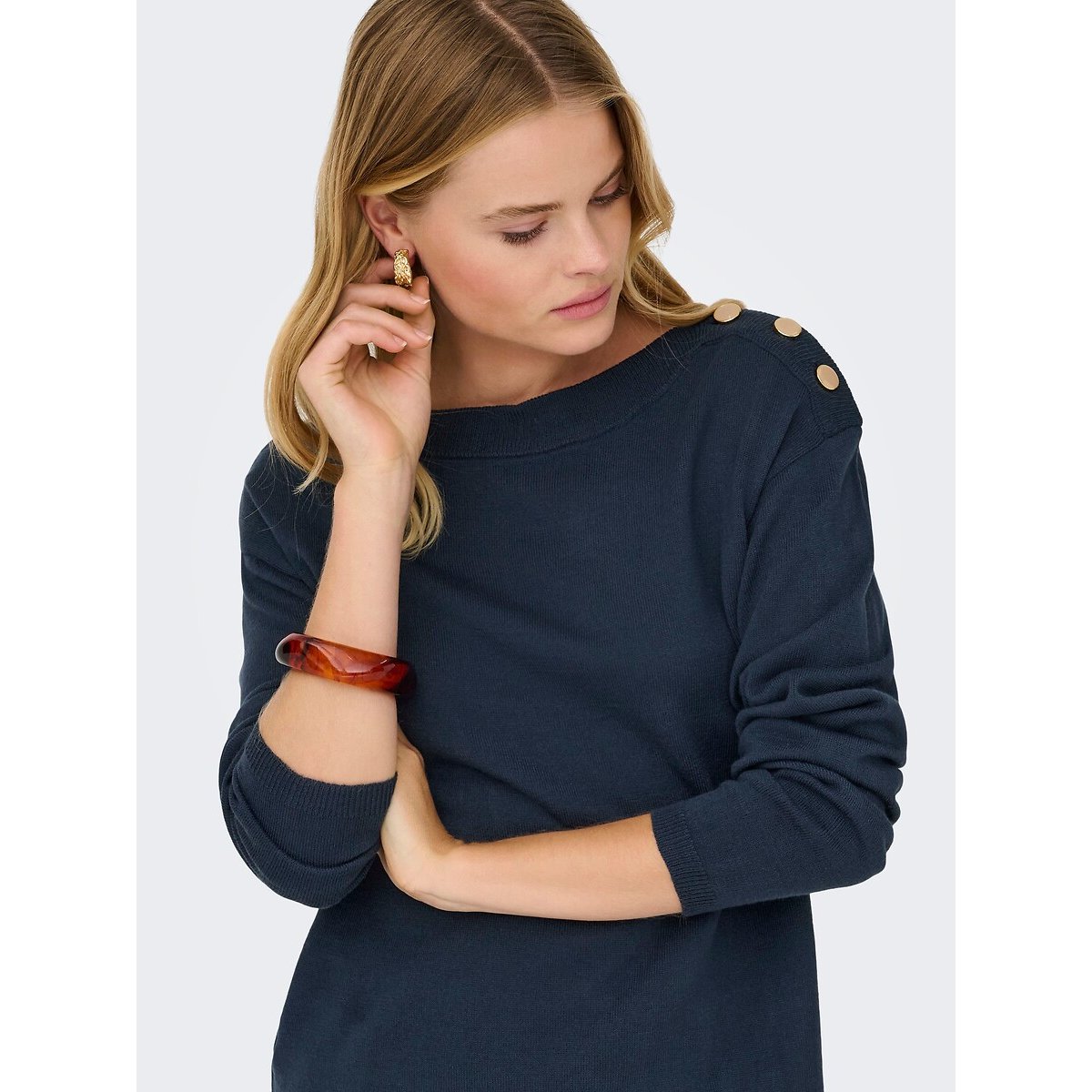 Maglione girocollo blu marino, JDY