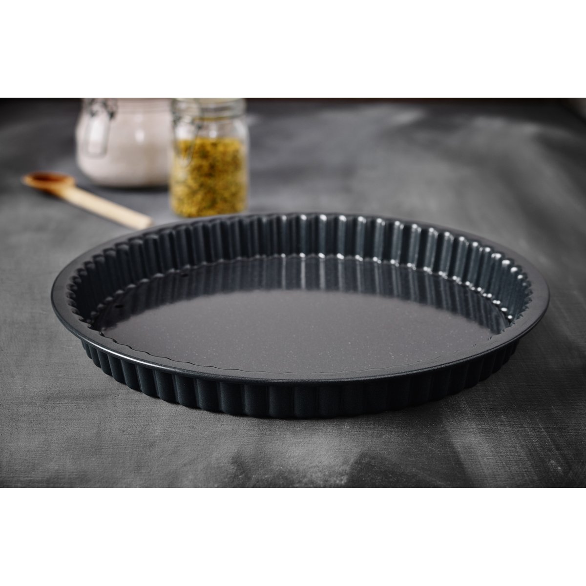 Moule à tarte en acier émaillé, PREMIUM noir, BIRKMANN