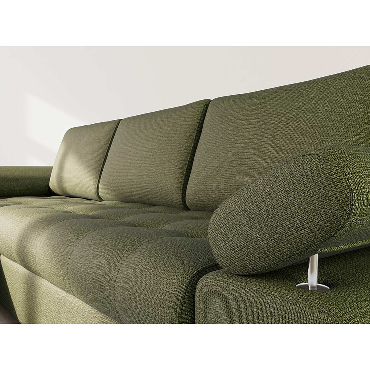 Canapé d'Angle Convertible 4 places - BIANCA vert, BEST MOBILIER