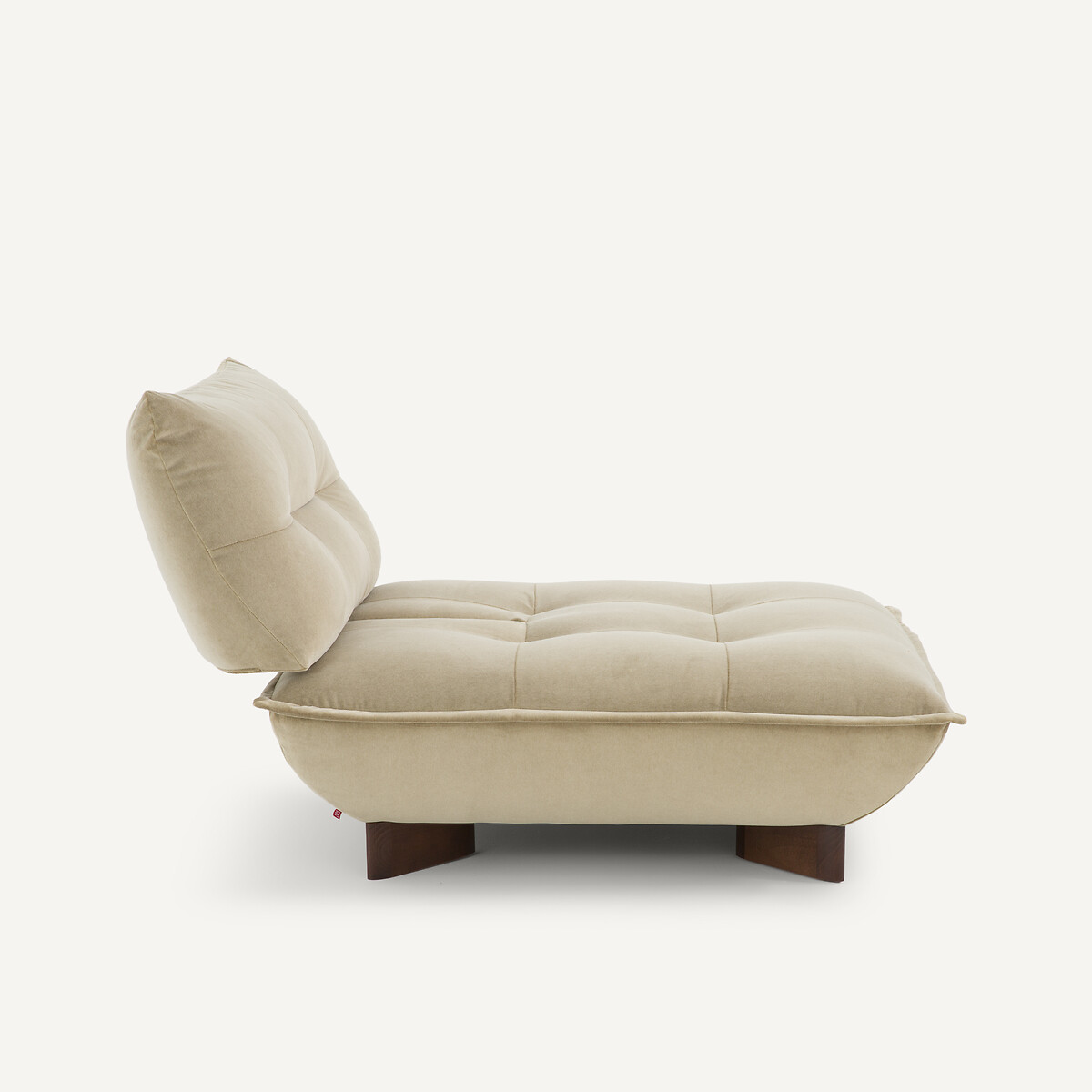 Chauffeuse modulable en velours stonewashed, KAORI gris shiitaké, AM.PM
