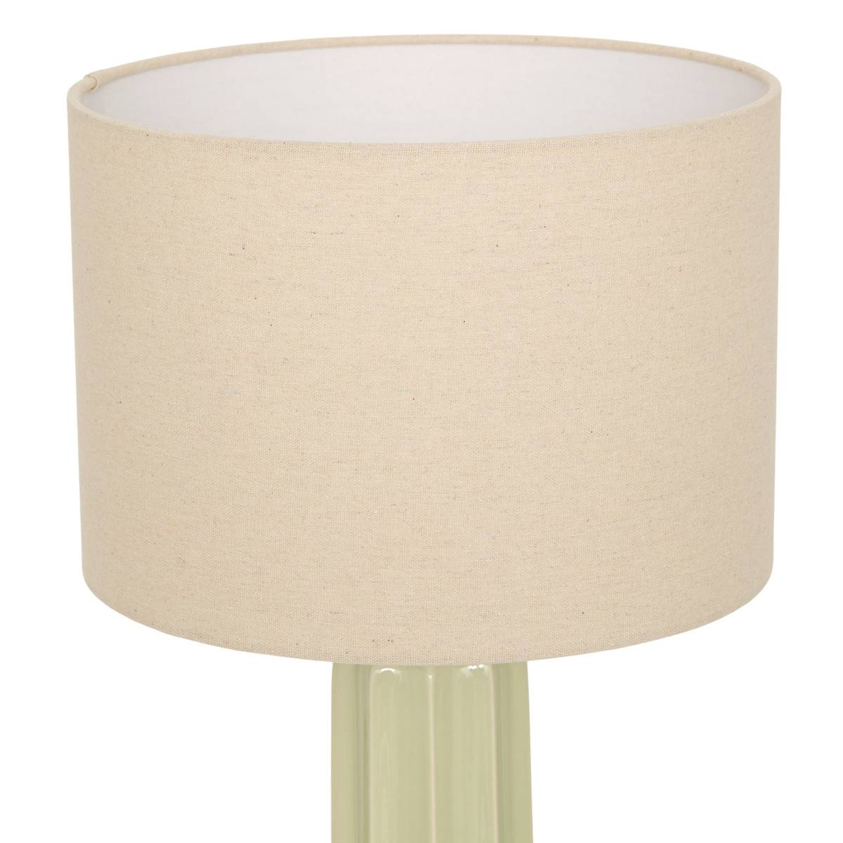 Lampe cylindrique en acier VINNY vert, ATMOSPHERA