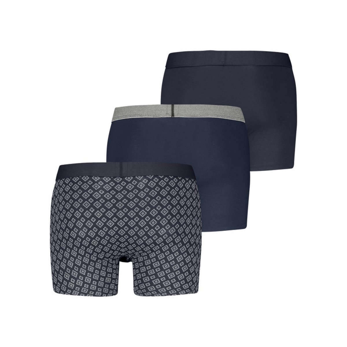 Lot de 3 boxers courts bleus en coton avec ceinture élastiquée bleus, LEVI'S