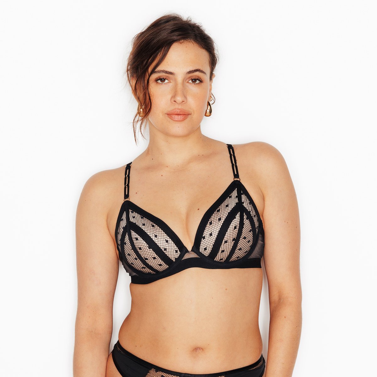Soutien-gorge ampliforme plunge AMY noir, ROUGEGORGE LINGERIE