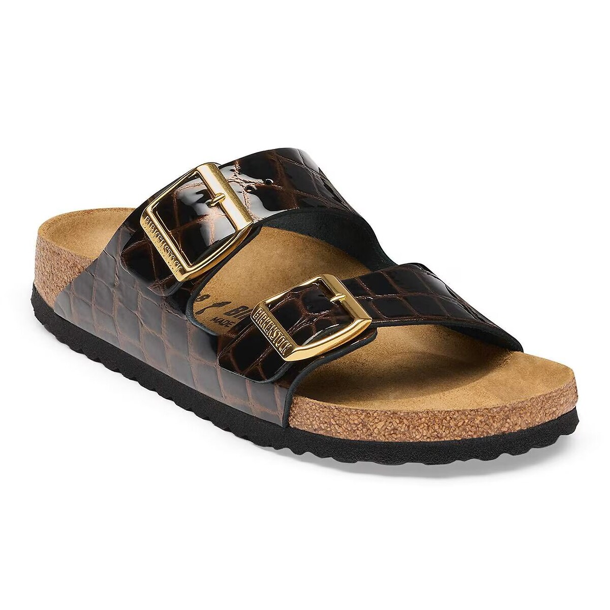 Mules double bride, en cuir, ARIZONA marron foncé, BIRKENSTOCK