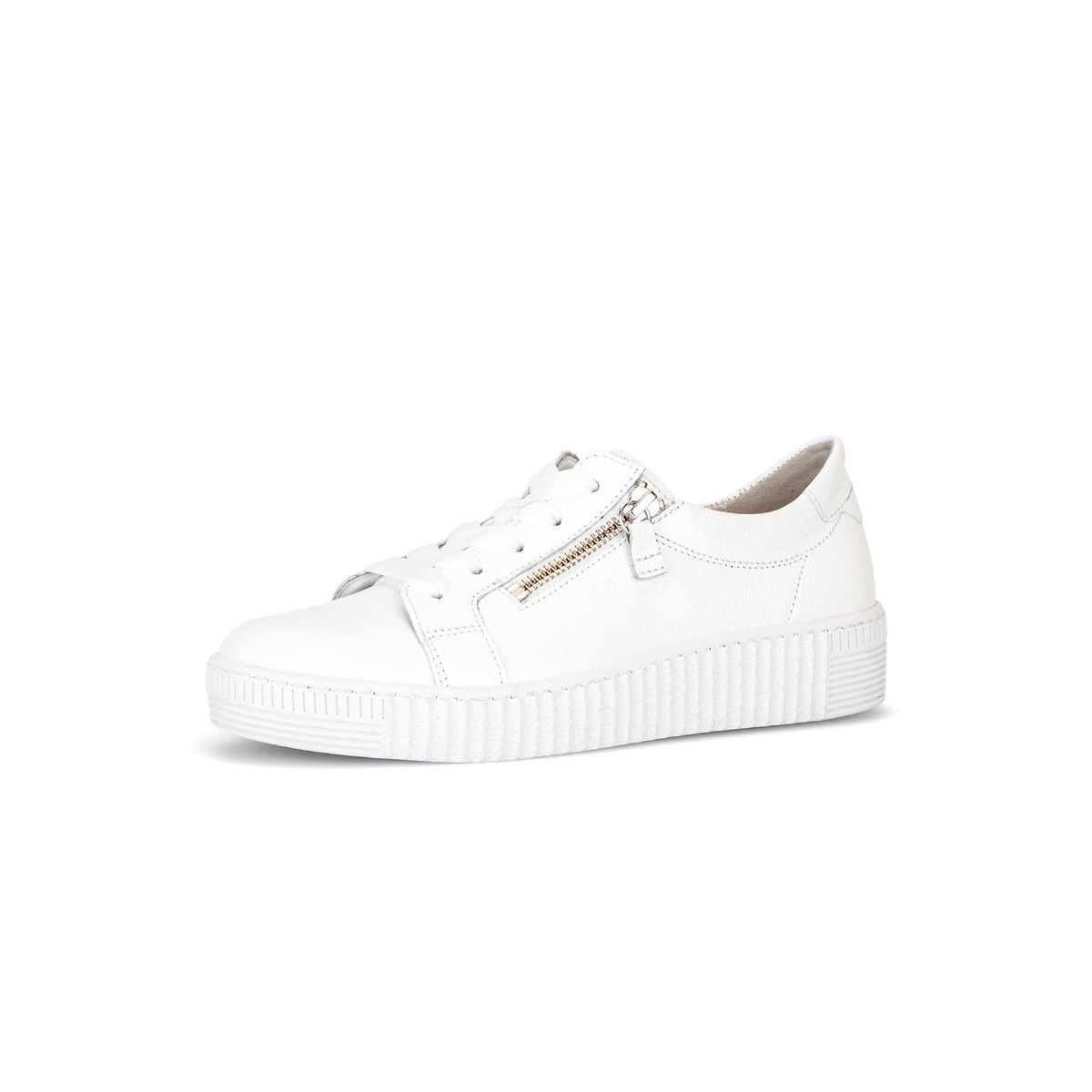 Baskets en cuir à talon compensé blanc, GABOR