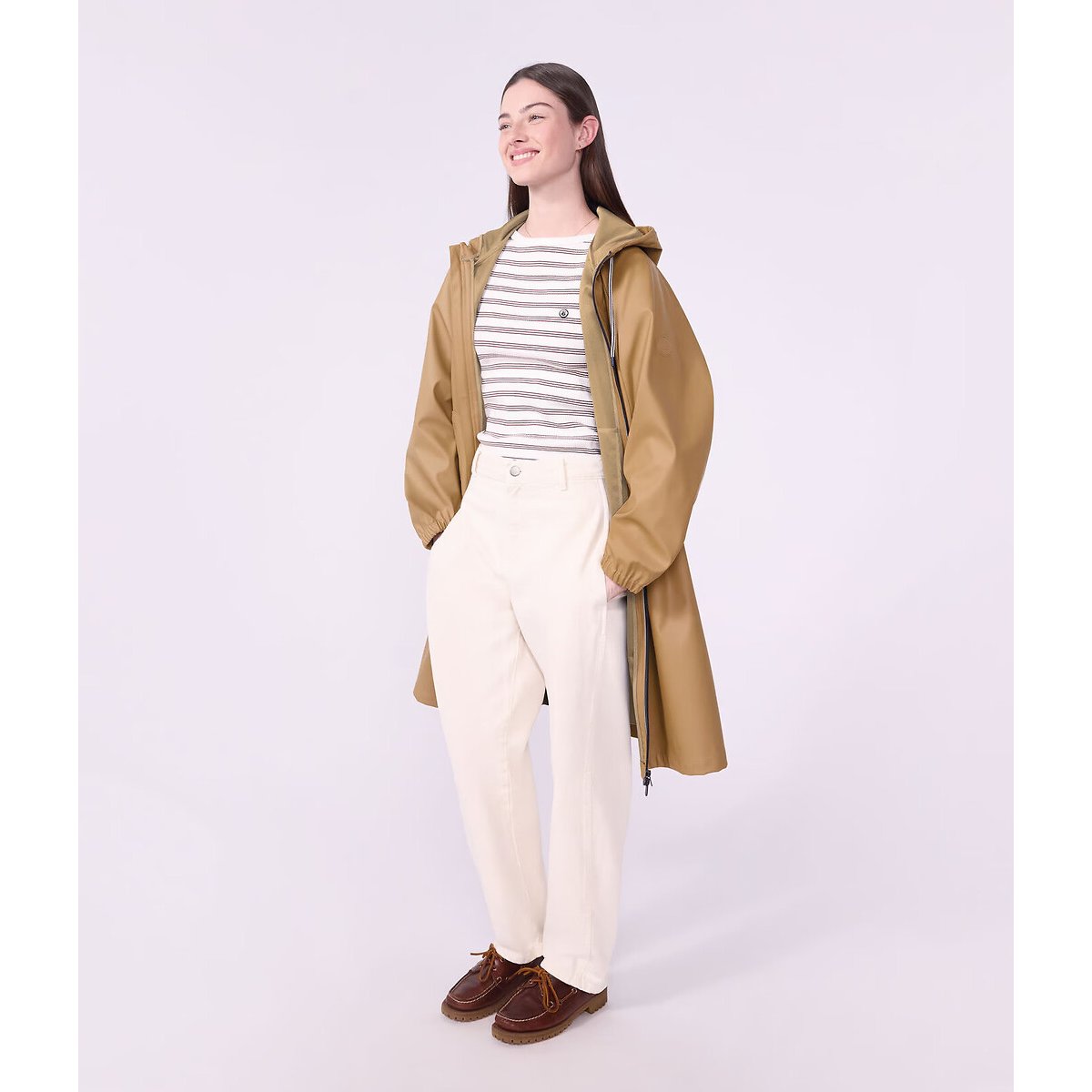 Ciré long bicolore beige, PETIT BATEAU