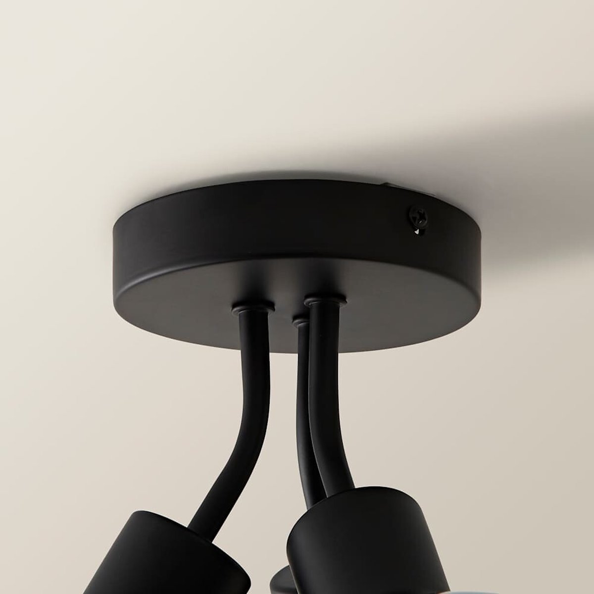 Brady 3-Light Glass Globe Cluster Ceiling Light black, SO'HOME