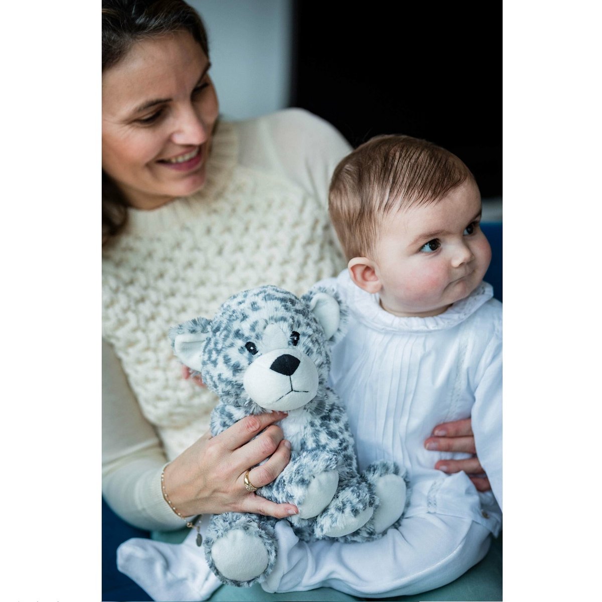 Peluche Bouillotte Léopard blanc blanc, WARMIES