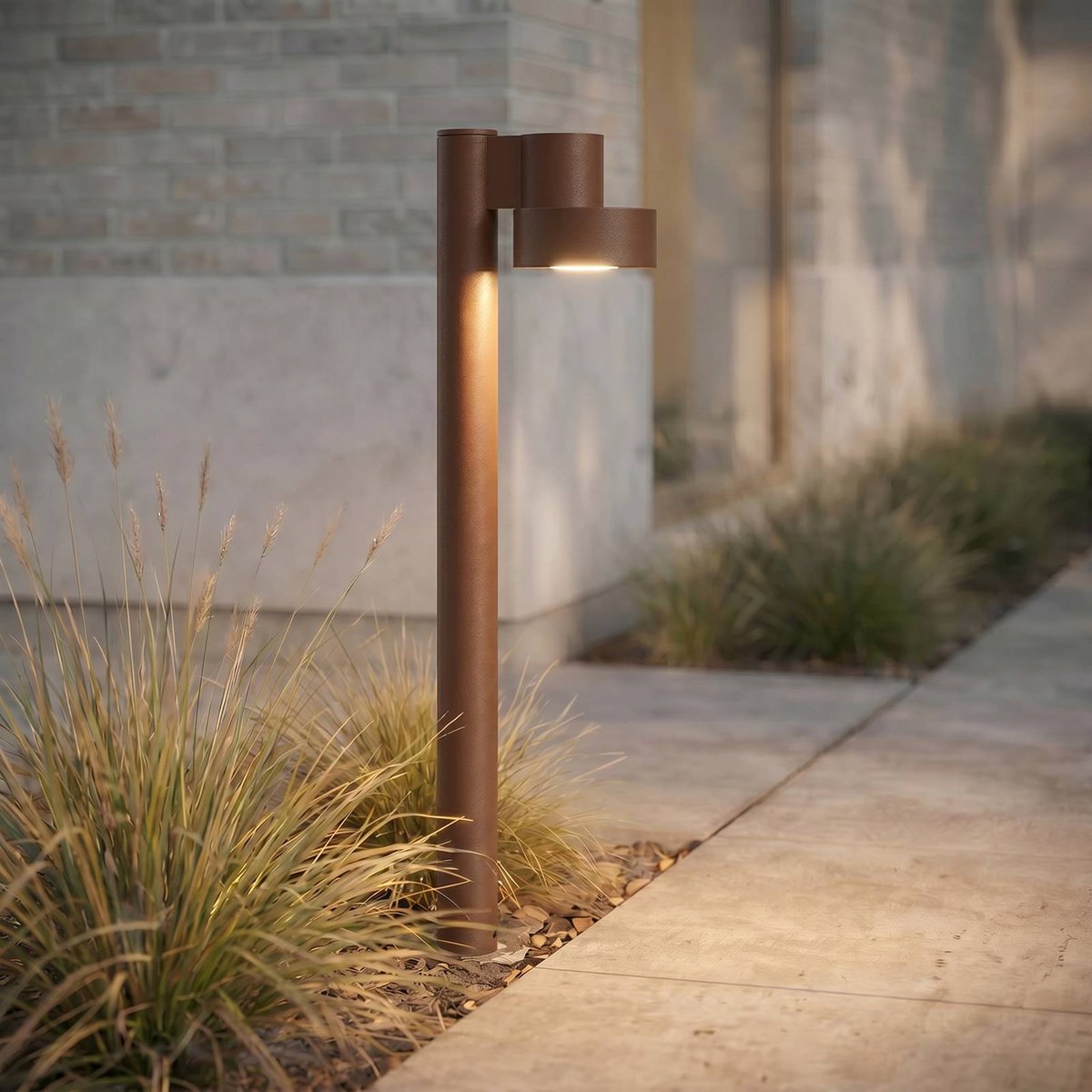 Luminaire extérieur en aluminium moderneLED marron, LUCANDE