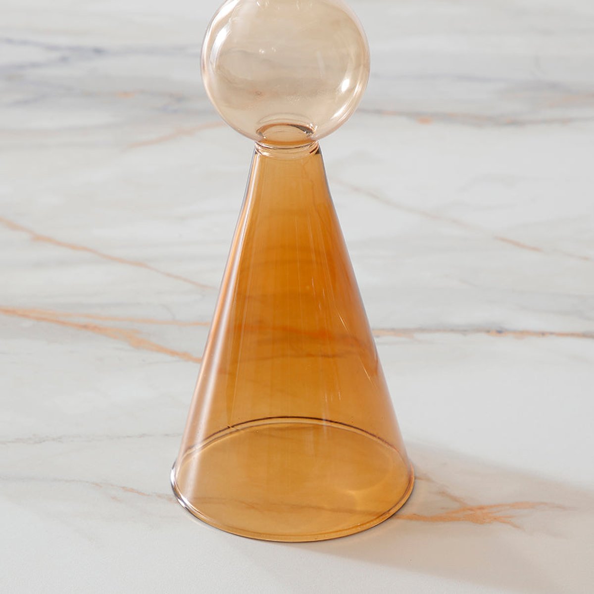 Bougeoir décoratif en verre H31 SUNRISE orange, SIA DECO