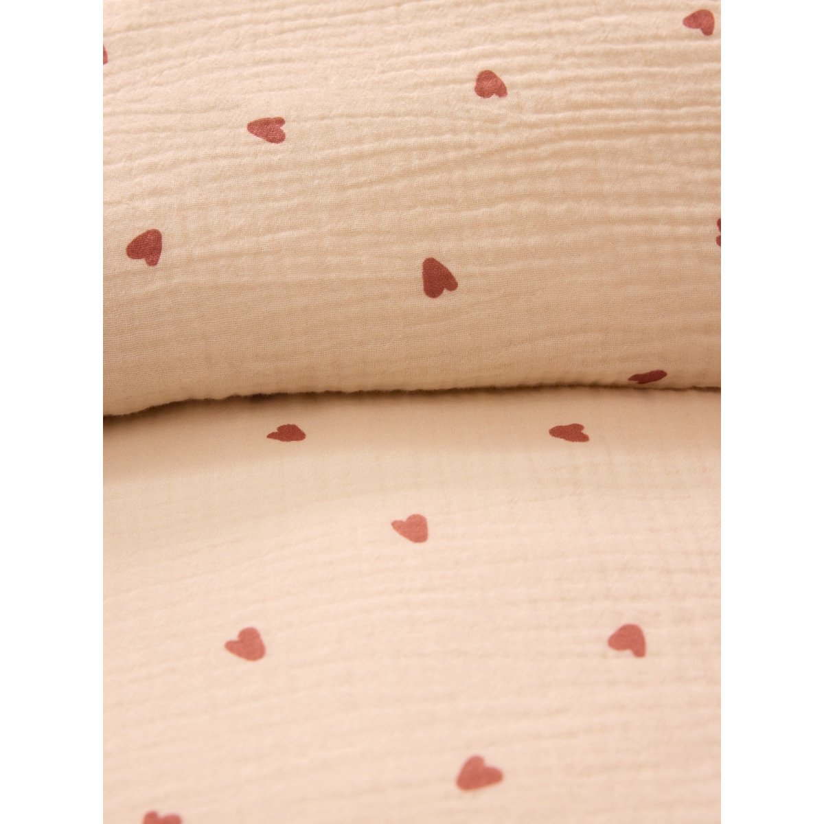 Housse de couette gaze de coton "MAUDE" terracotta, CYRILLUS