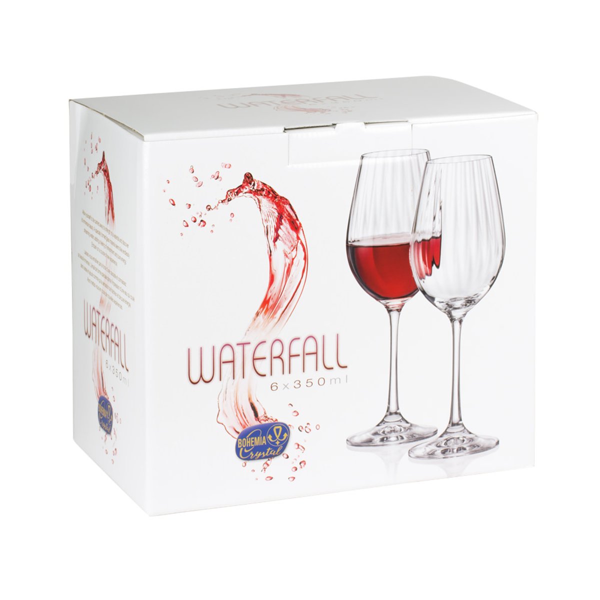 Boîte de 6 verres à pied Waterfall 35 cl - WATERFALL transparent / cristal, TABLE PASSION