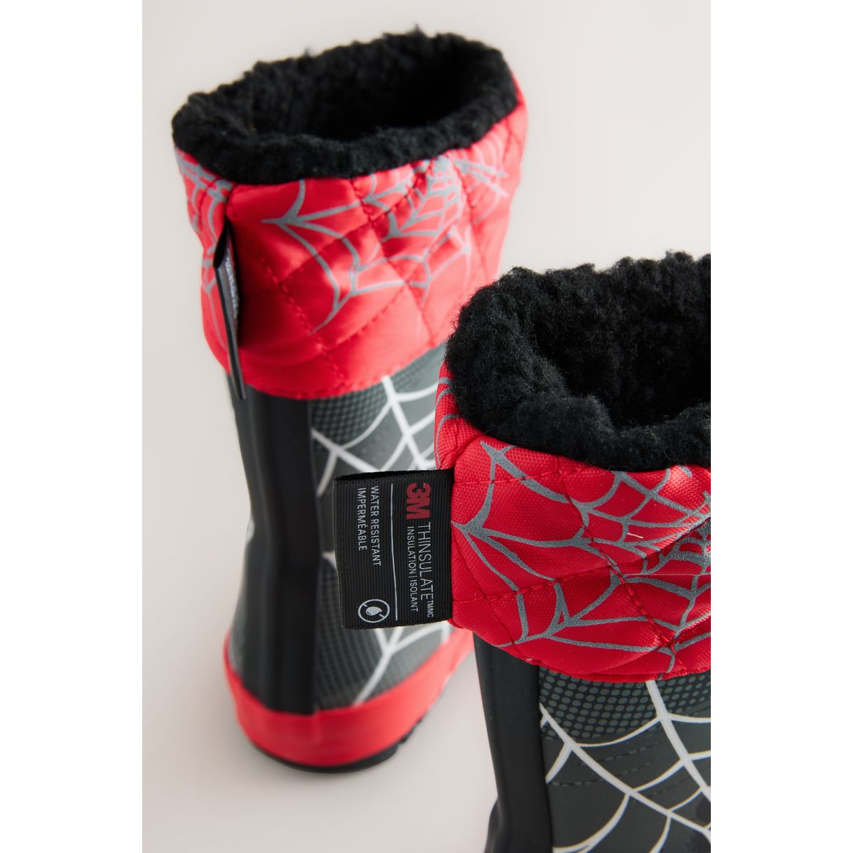 Bottes en caoutchouc thermique thinsulate™ spiderman noir/rouge, NEXT