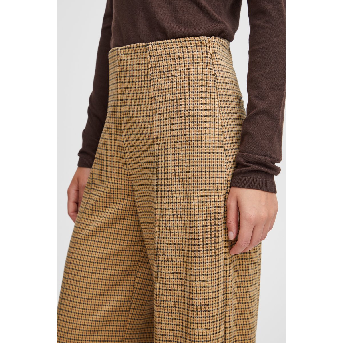 Pantalon à jambes larges, taille haute cathay spice, ICHI