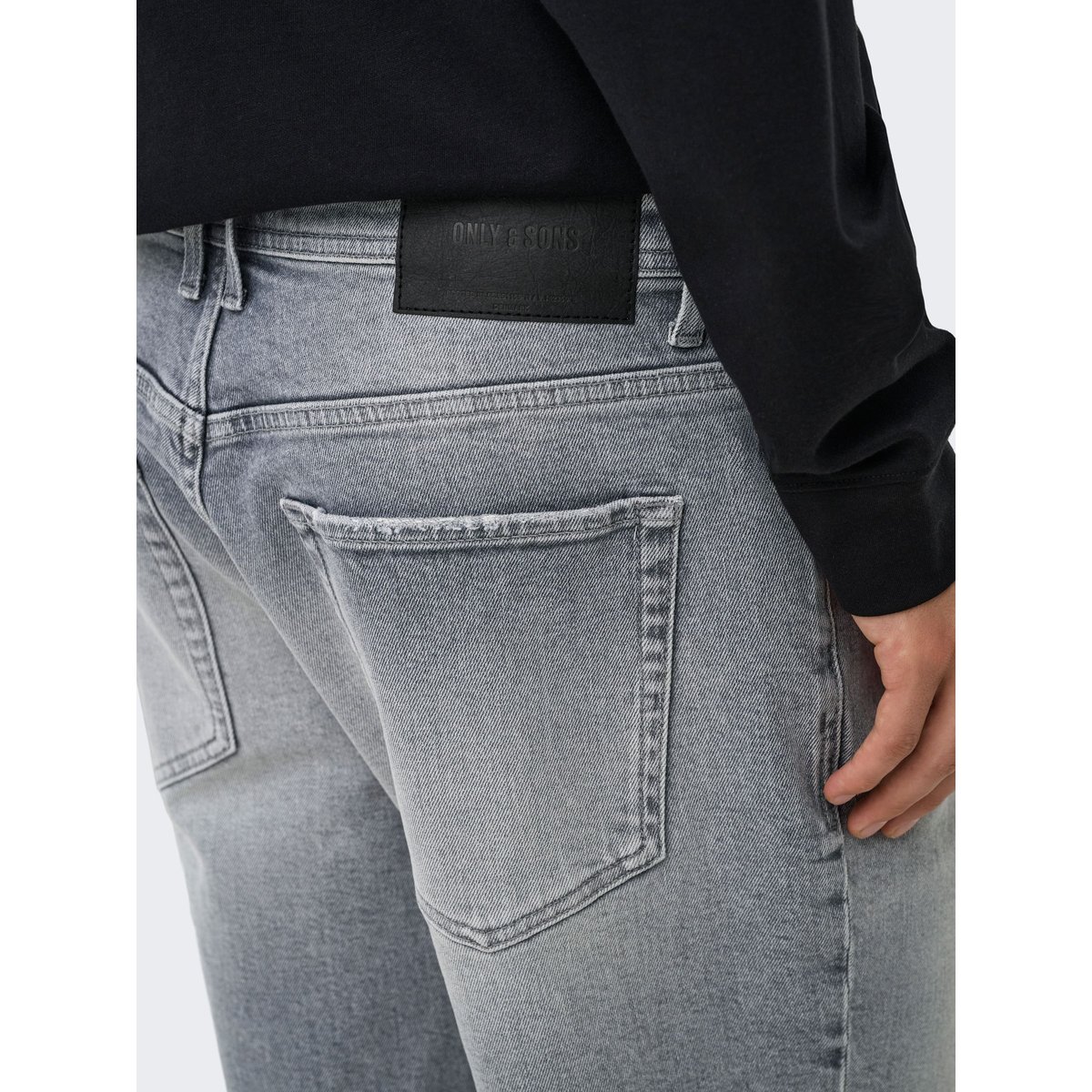 Short En Denim grise - medium grey denim 1, ONLY & SONS