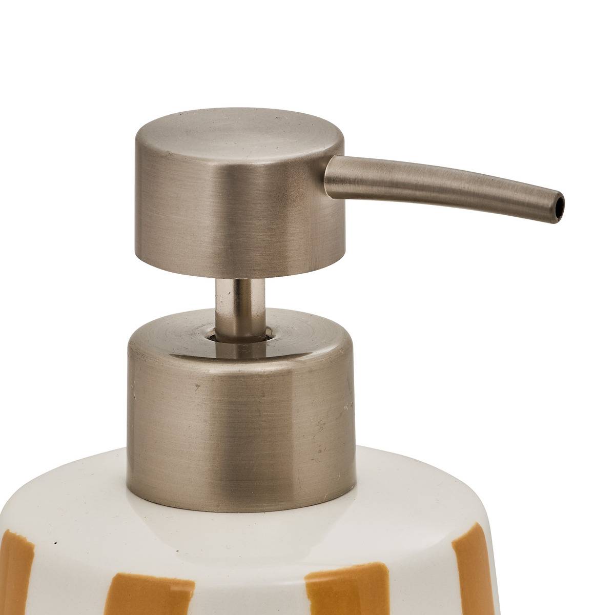 Distributeur de savon 400ml à rayures STRIO jaune, 5FIVE SIMPLY SMART