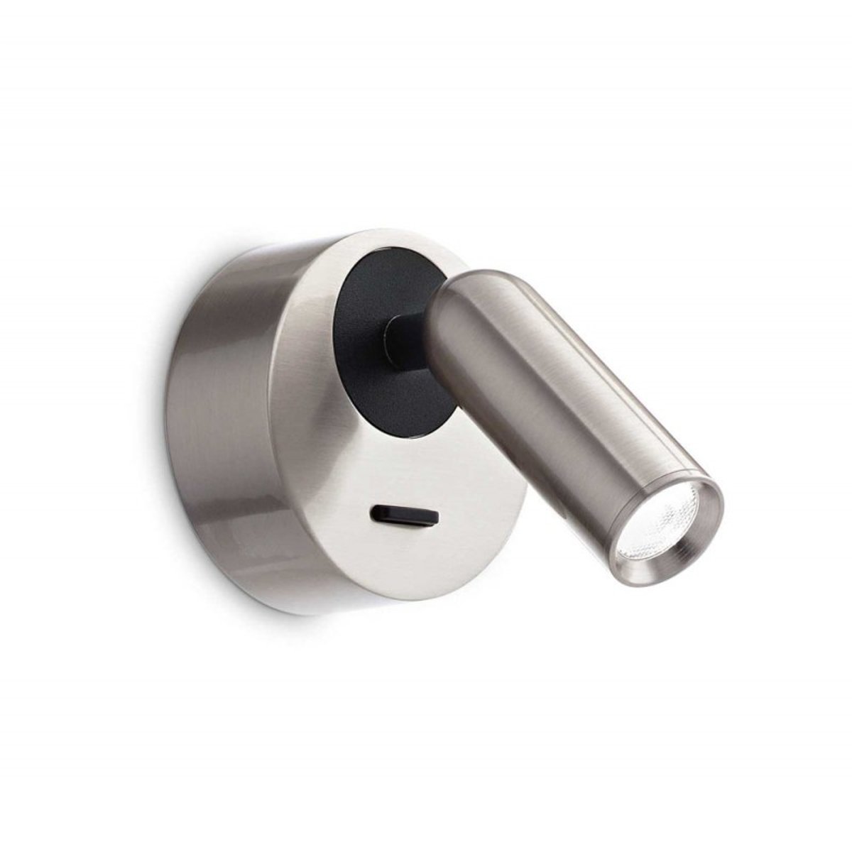 Applique De Chevet Nickel Led Orientable Anne argent, MILLUMINE