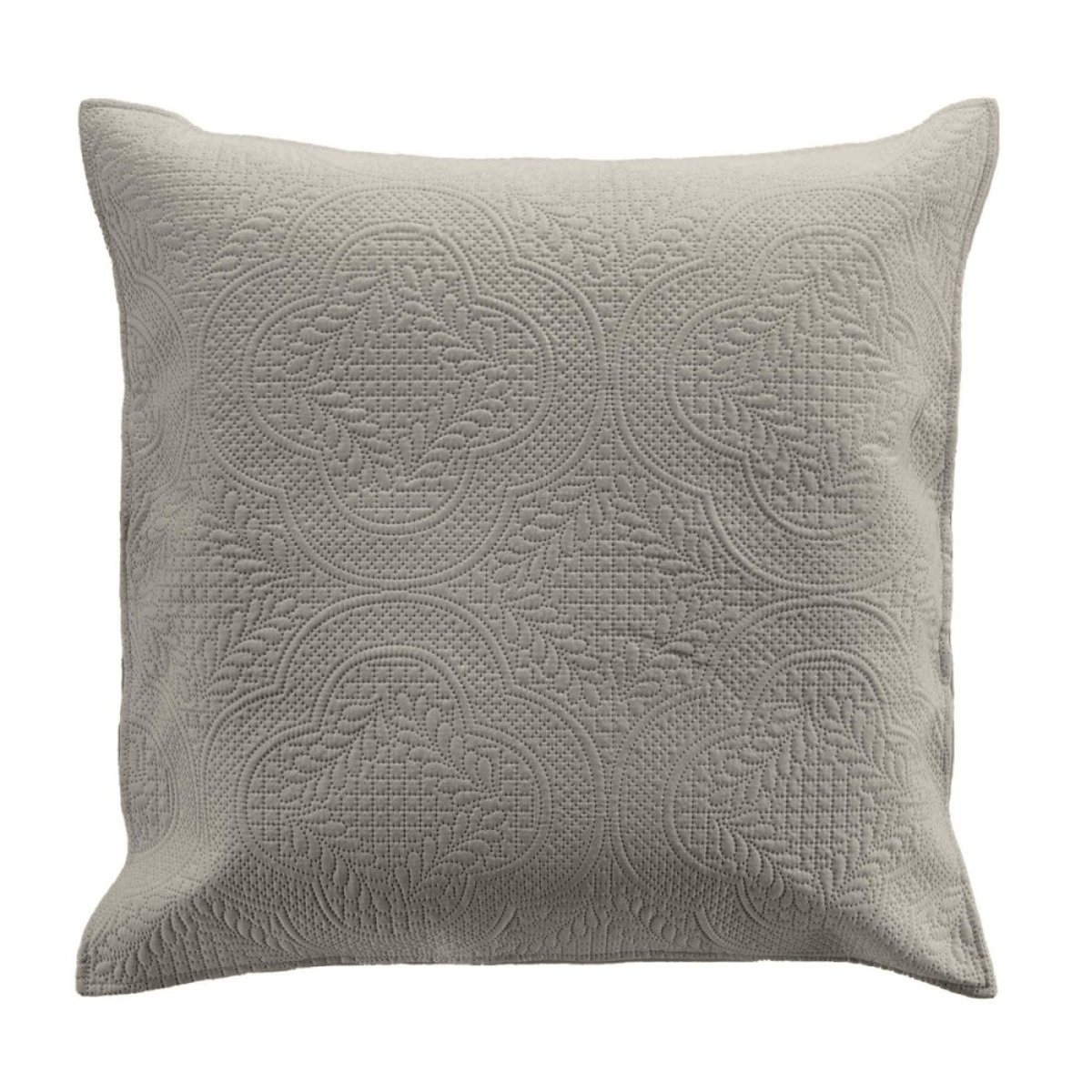 Couvre-lit 2 personnes matelassé microfibre Romane coloris gris gris, DECORATIE