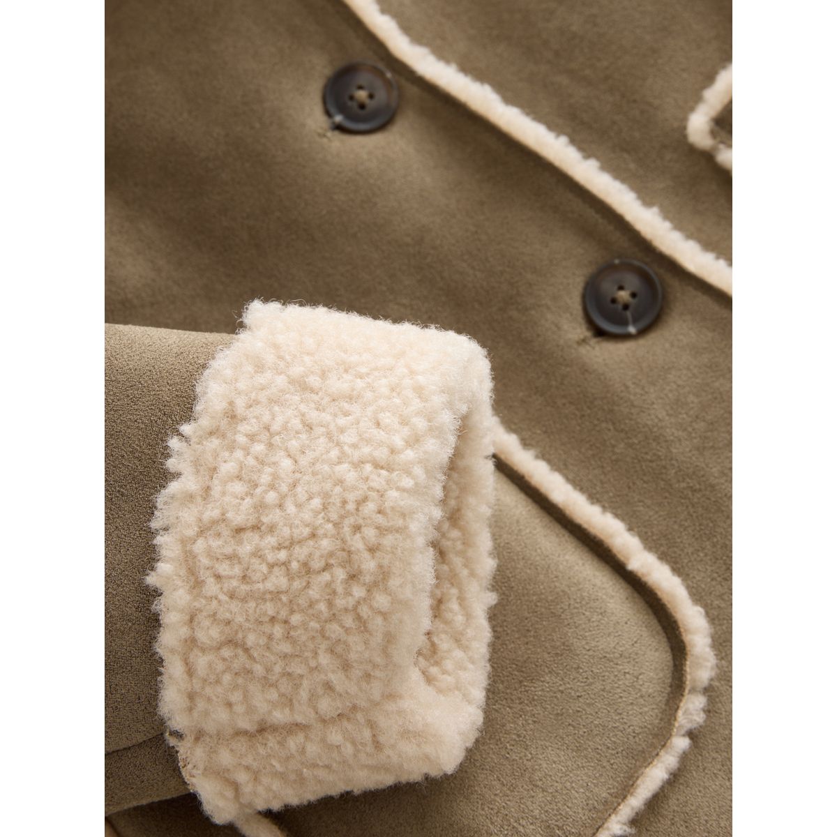 Manteau en imitation daim marron fauve, NEXT