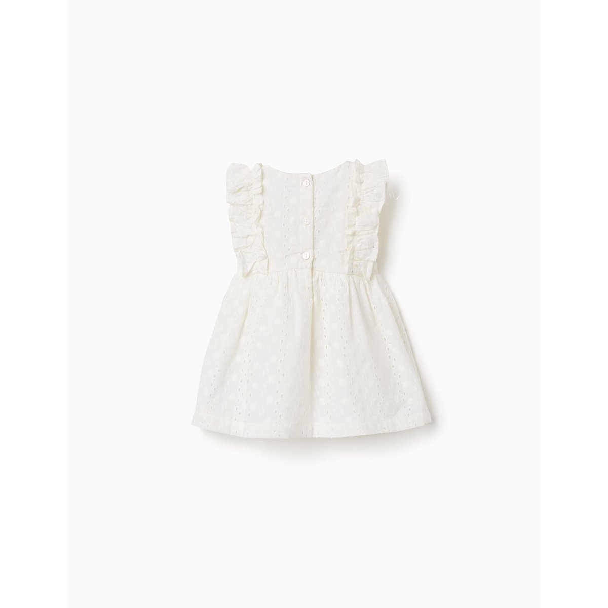 Blouse en coton avec broderie anglaise et volants blanc, ZIPPY