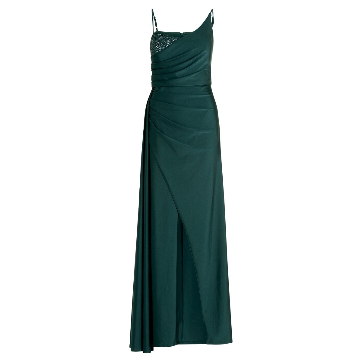 Robe de soirée à pierres fantaisie dusty slate, VERA MONT