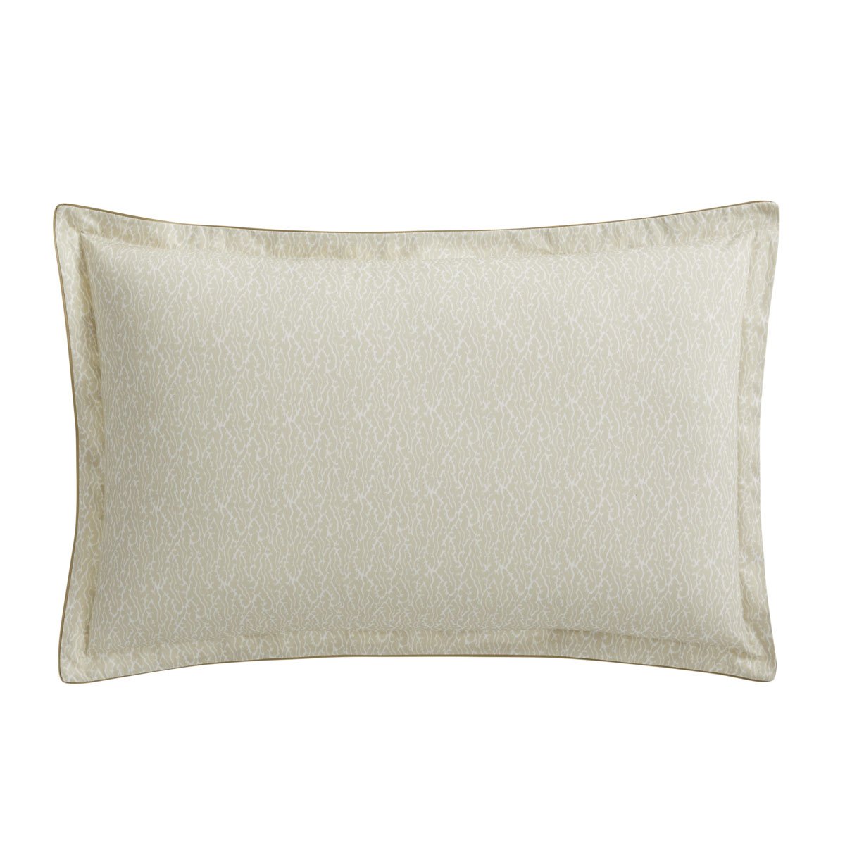 Taie d'oreiller imprimée en percale de coton, BAROQUE blanc et marron, ALEXANDRE TURPAULT