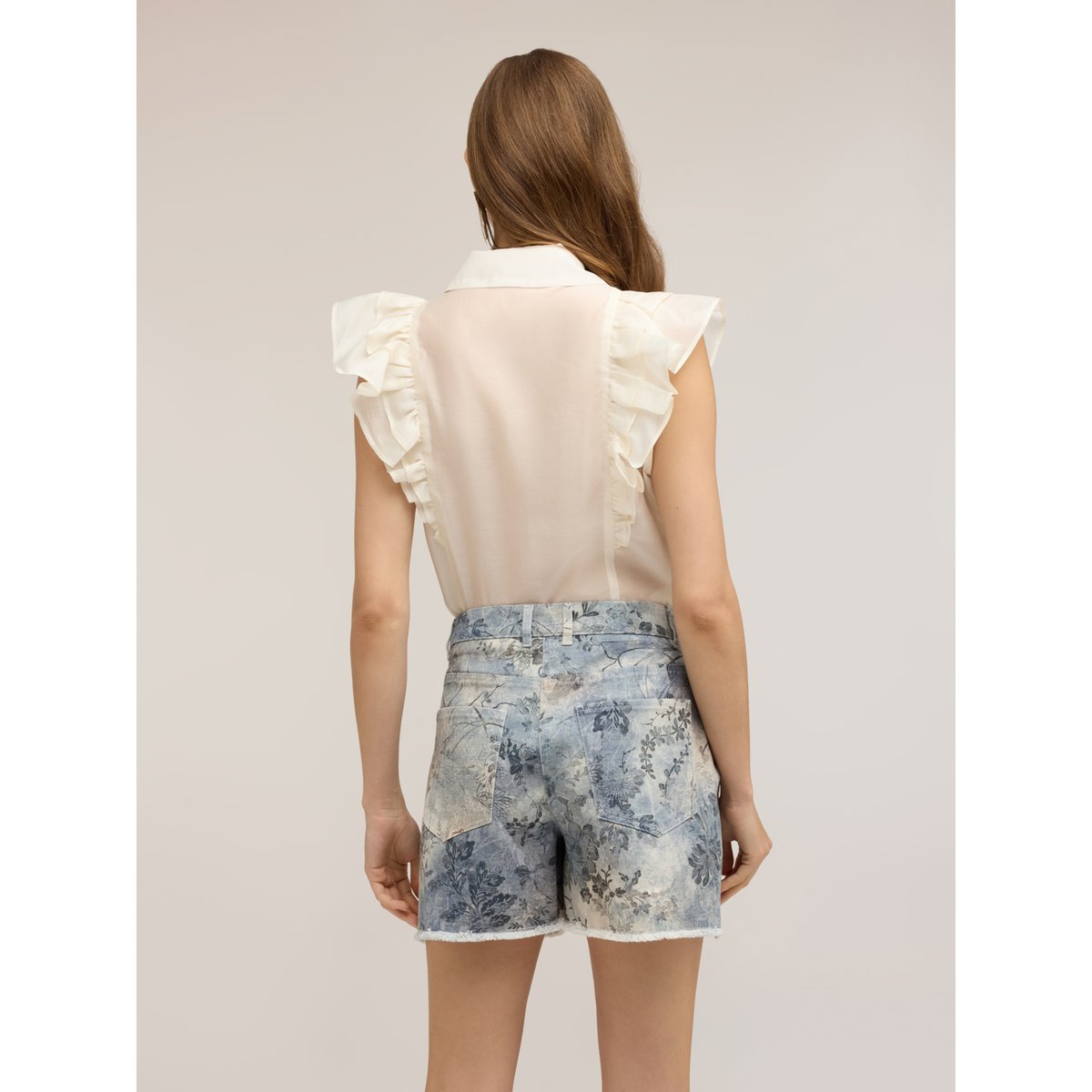 Chemise à volants blanc, MOTIVI