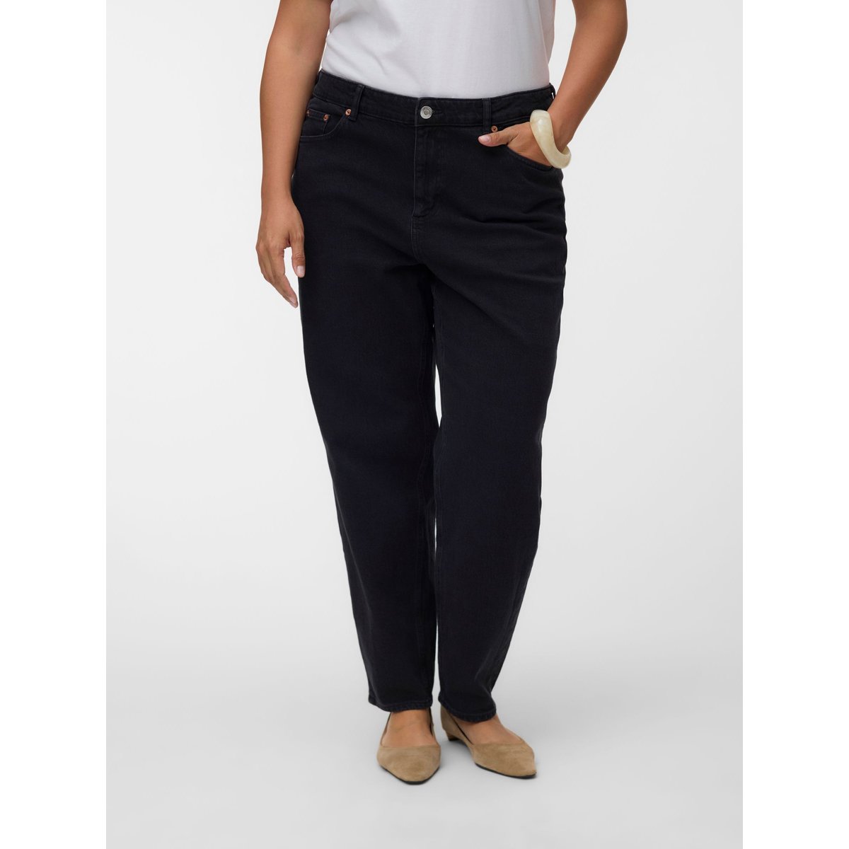 Jean Mom dark grey denim, VERO MODA