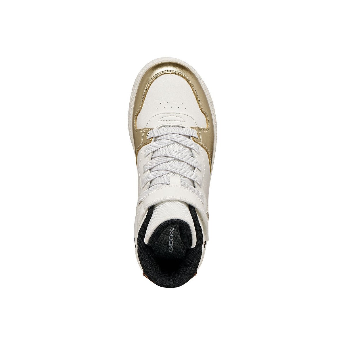 Baskets montantes respirantes, NEW EMBERLIX blanc/noir/or, GEOX