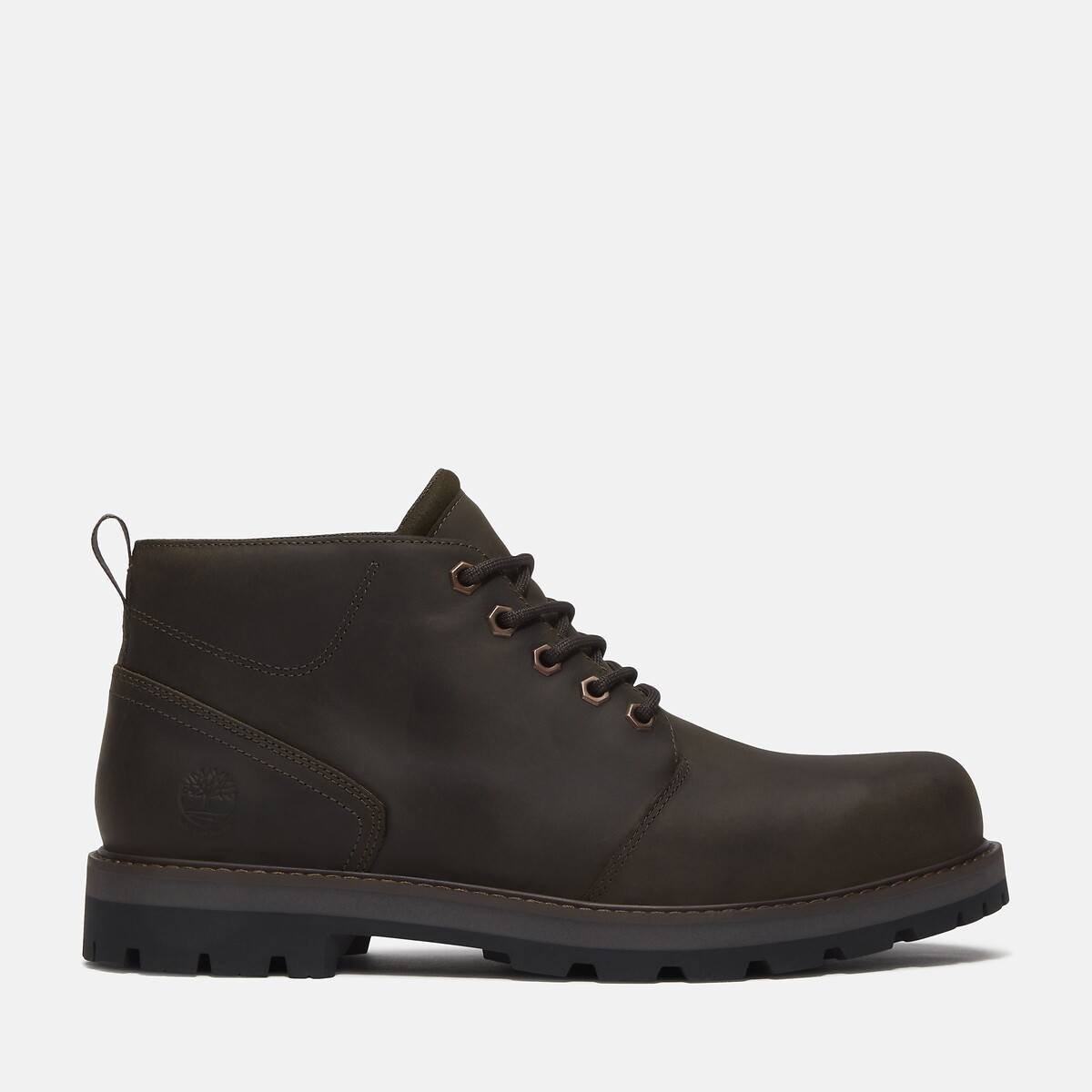 Bottines à lacets en cuir BRITTON ROAD MID LACE CHUKKA kaki foncé, TIMBERLAND