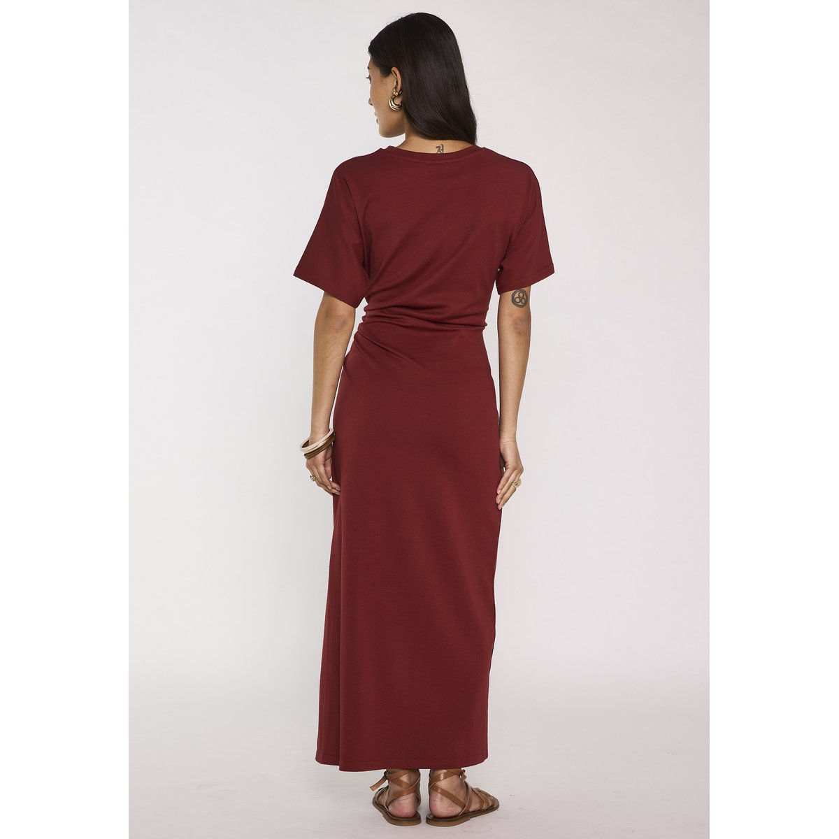 Robe slim en coton mélangé BRISBANE brique, Maison 123