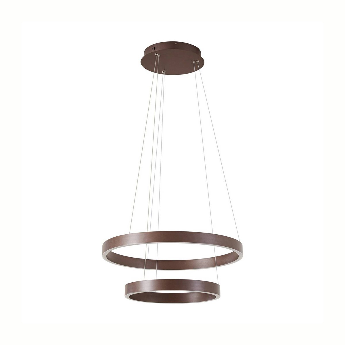 Suspension en métal moderneLED, Yonam marron café, blanc, LUCANDE