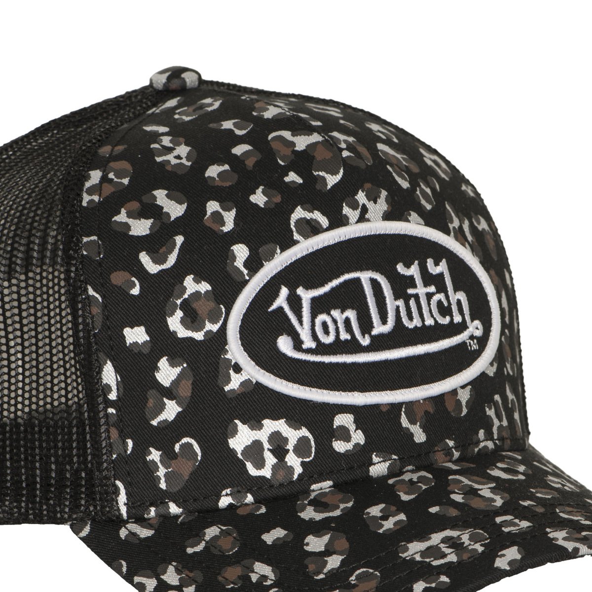 Casquette trucker FOIL noir/marron/argent/blanc, VON DUTCH