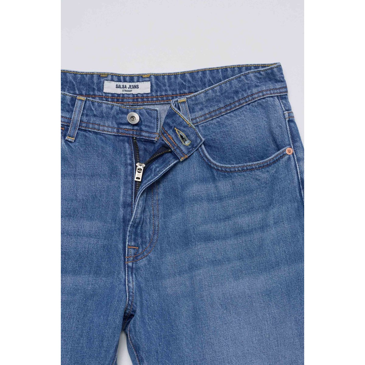 JEAN STRAIGHT FIT bleu turquoise, SALSA JEANS