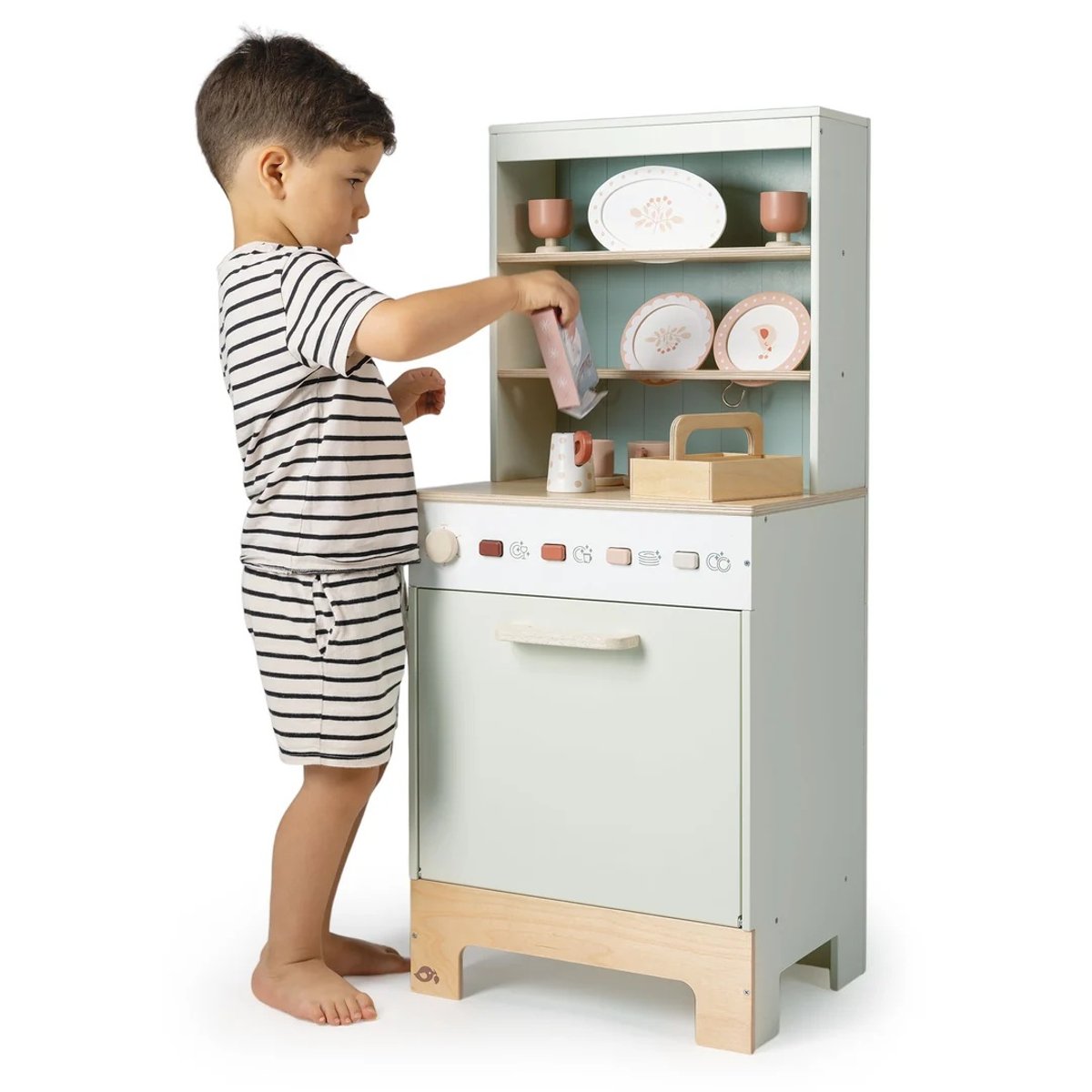 Buffet de cuisine et lave-vaisselle gris, TENDER LEAF TOYS