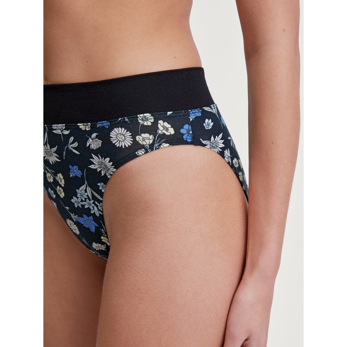 Culotte taille haute Coton EDITION 85 imprimé noir, CALIDA