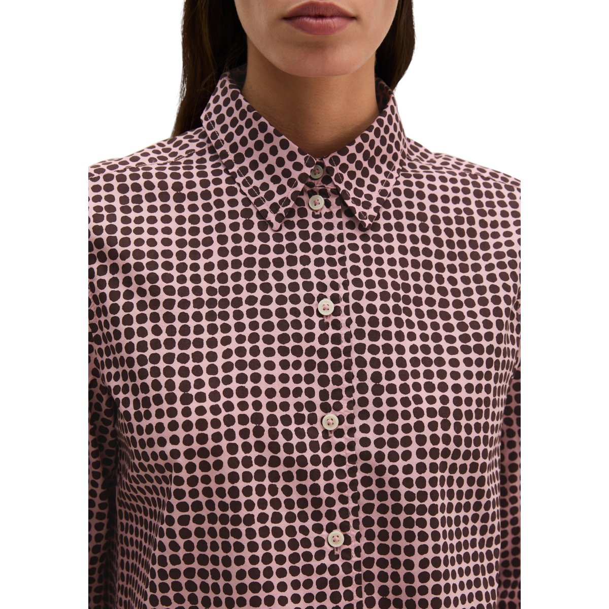 Blouse A-Shape en popeline Papertouch rouge, MARC O'POLO