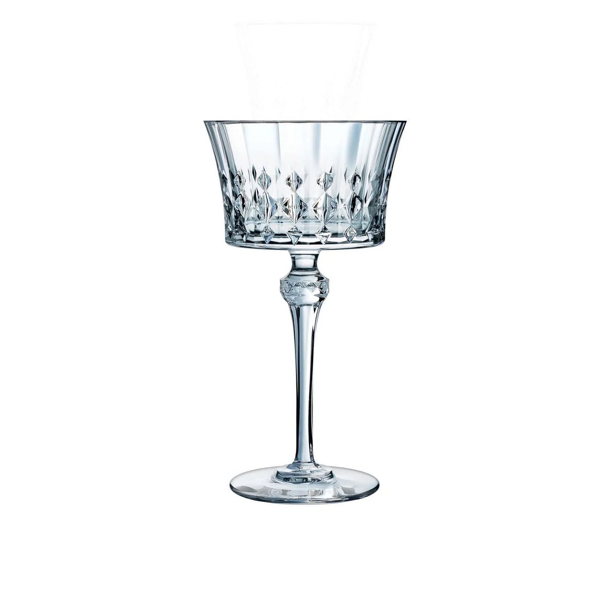 4 coupes à champagne 23 cl -LADY DIAMOND transparent, CRISTAL D ARQUES