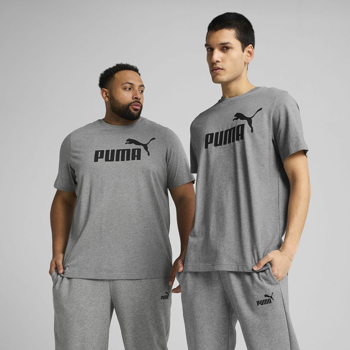 T-shirt manches courtes Essentiel gros logo gris, PUMA